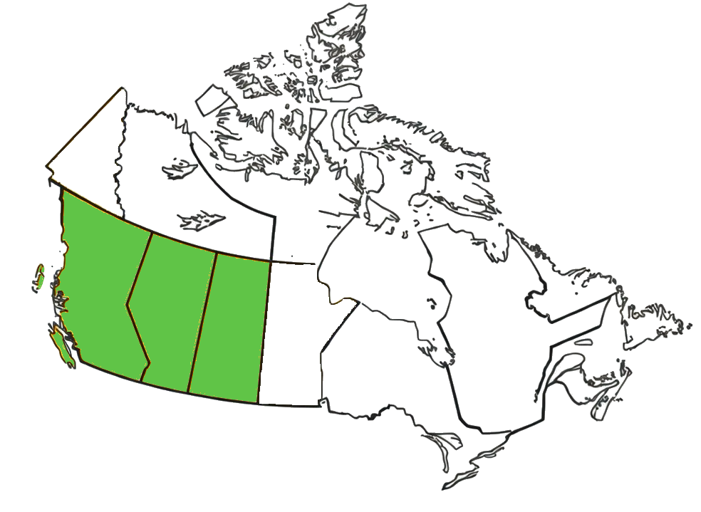 Canada coverage map for Well Finder